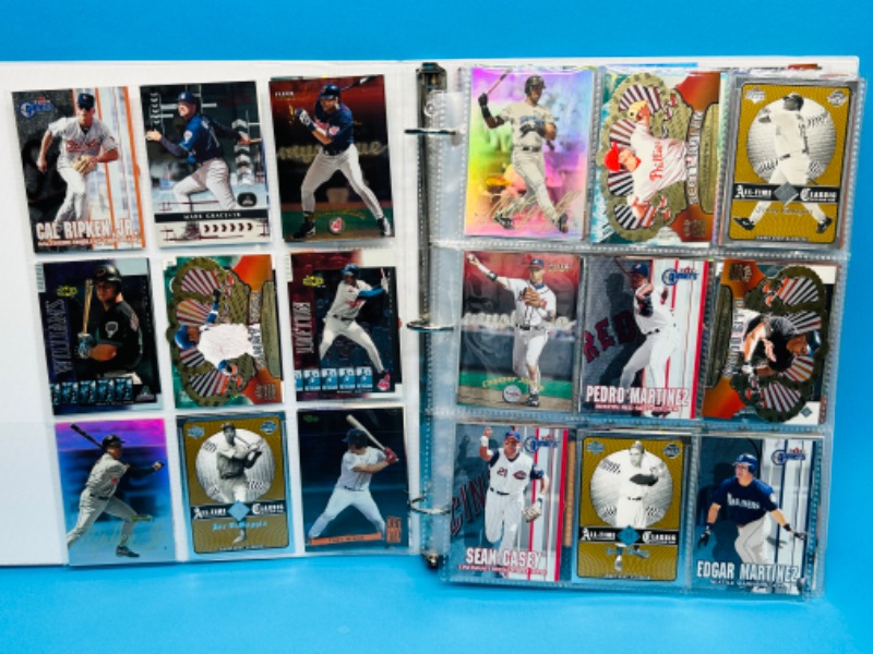 Photo 1 of 151534…final sale no returns no refunds-252 mixed baseball refractor, holo, chrome cards in binder-all pages pictured 