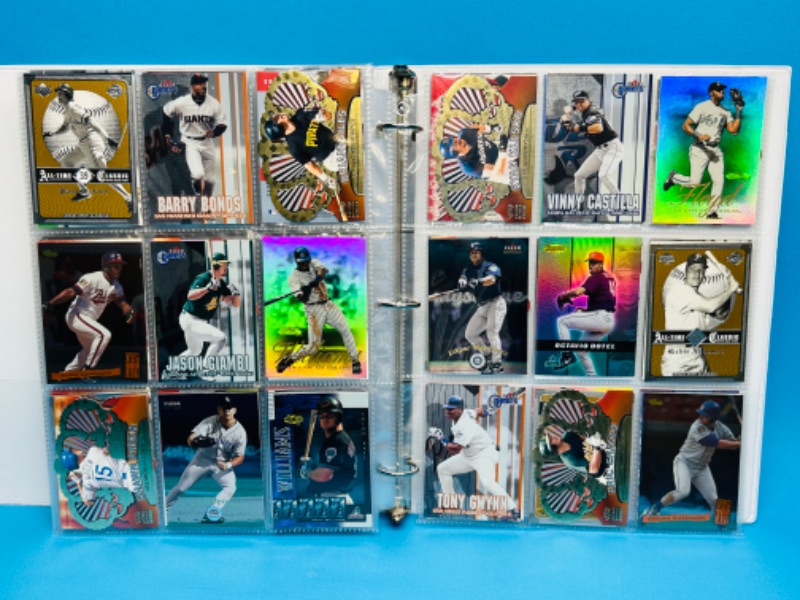 Photo 10 of 151534…final sale no returns no refunds-252 mixed baseball refractor, holo, chrome cards in binder-all pages pictured 