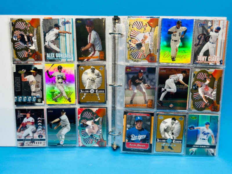 Photo 12 of 151534…final sale no returns no refunds-252 mixed baseball refractor, holo, chrome cards in binder-all pages pictured 