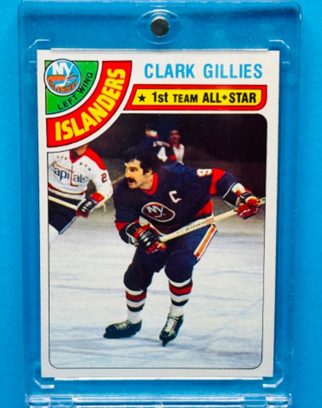 Photo 1 of 151540…vintage 1978 Clark Gillies card 220  in hard plastic case