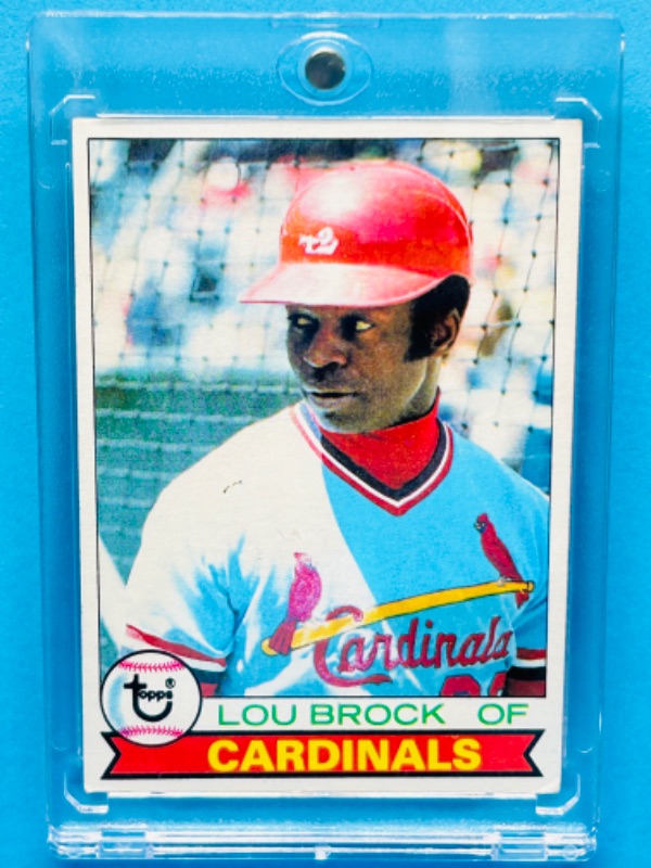 Photo 1 of 151552…vintage 1979 Lou Brock Rookie card 665 in hard plastic case 