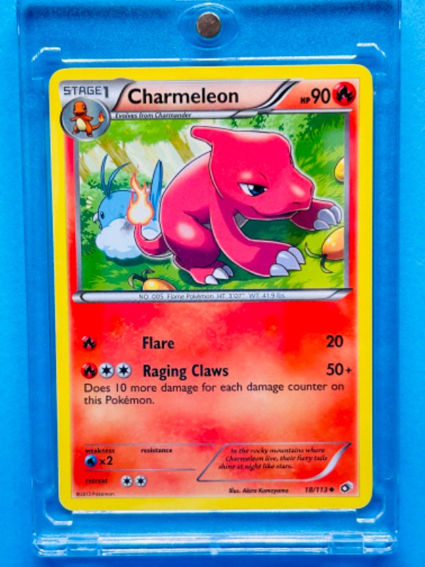 Photo 1 of 151563…Pokémon charmeleon card 18/113 in hard plastic case 