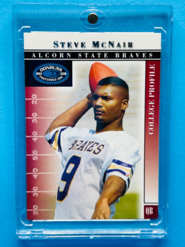 Photo 1 of 151571…donruss Steve McNair college card 53 in hard plastic case