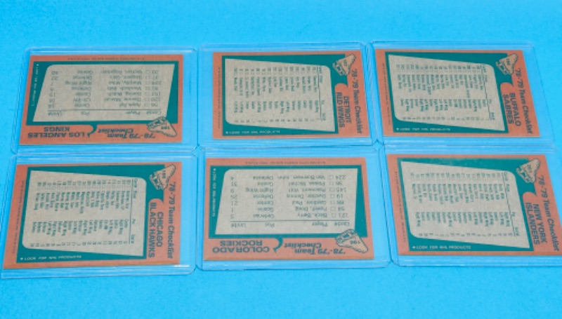 Photo 2 of 151575…6 vintage 1978 hockey team cards in hard plastic sleeves 