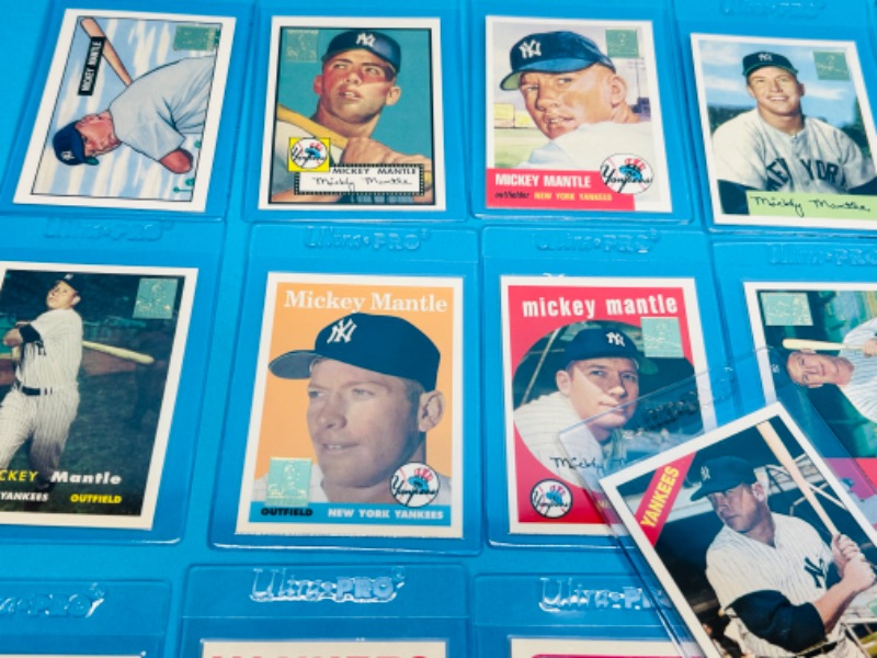 Photo 4 of 151576…reprint commemorative Mickey Mantle card 1-19 set in hard plastic sleeves 