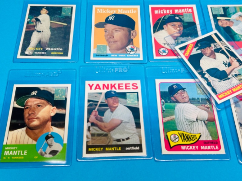 Photo 2 of 151576…reprint commemorative Mickey Mantle card 1-19 set in hard plastic sleeves 