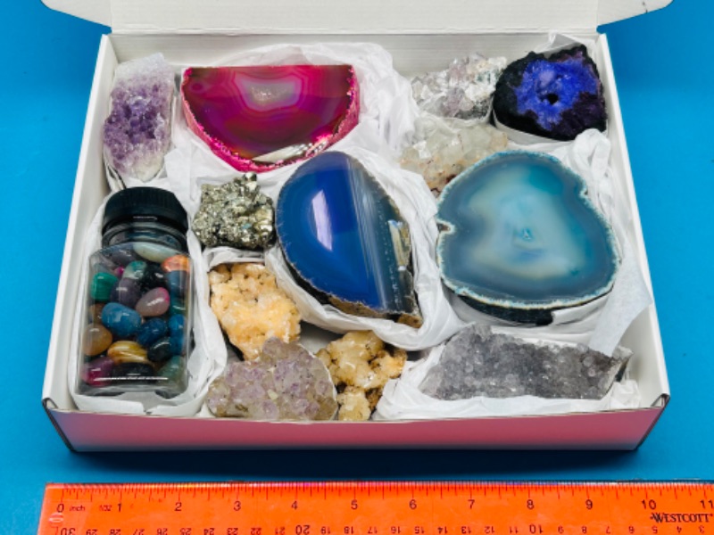 Photo 1 of 151583…rock collection- agates, pyrite, amethyst, crystals, polished, stilbite, fools gold