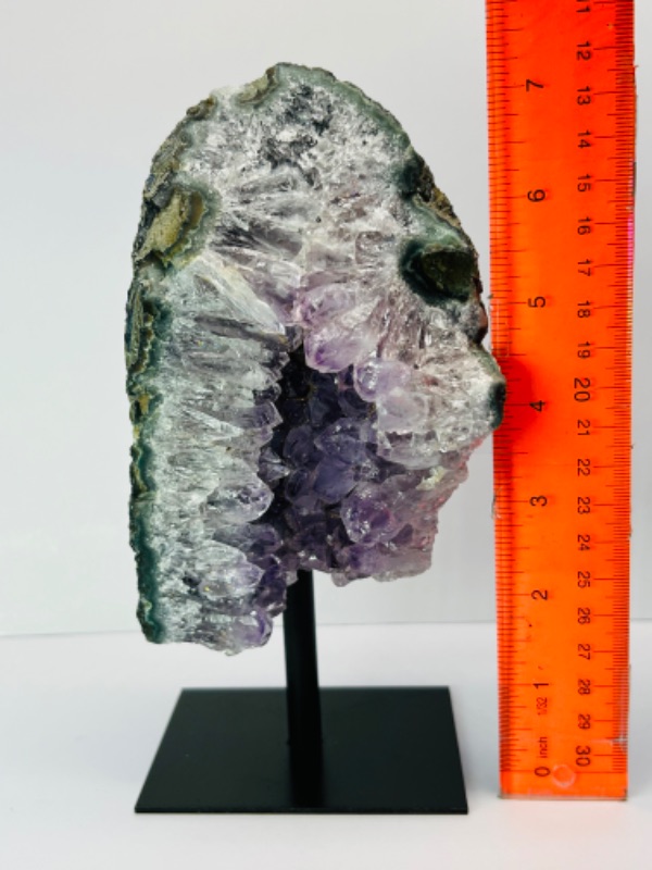 Photo 4 of 151585…7.5” amethyst crystal rock on stand-height includes display stand 