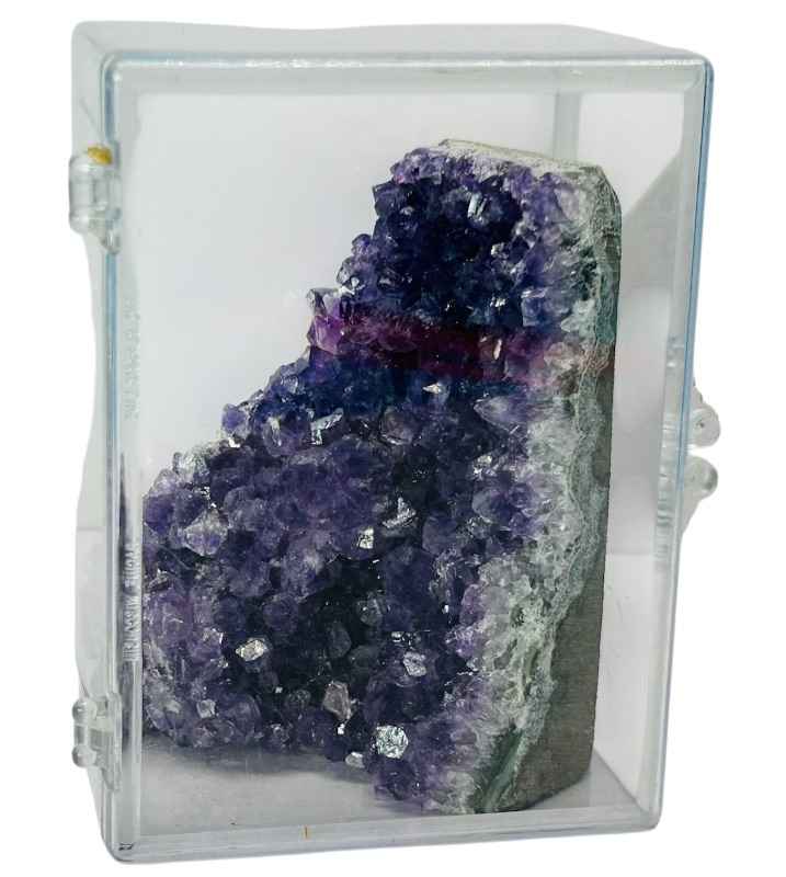 Photo 1 of 151593…3” amethyst crystal rock in display case