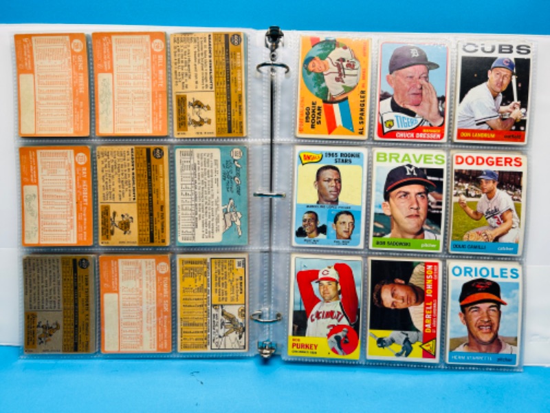 Photo 10 of 151657…final sale no returns/refunds 108 vintage 1960’s baseball cards in binder 