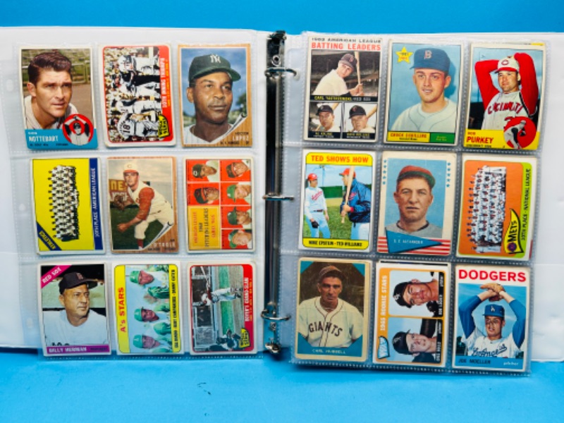 Photo 1 of 151657…final sale no returns/refunds 108 vintage 1960’s baseball cards in binder 