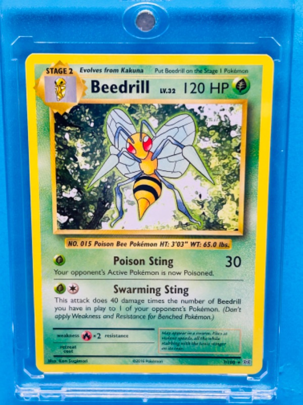 Photo 1 of 151663…Pokémon card 7/108 in hard plastic case 