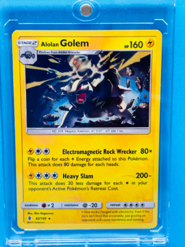 Photo 1 of 151667…Pokémon holo card 42/145 in hard plastic case 