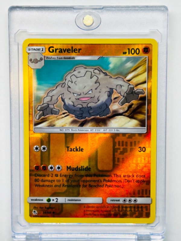 Photo 1 of 151668…Pokémon reverse holo card 34/68 in hard plastic case 