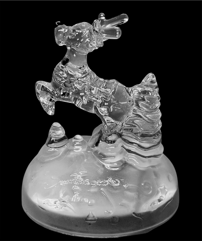 Photo 6 of 151678…lead crystal Rudolf wind up music figure  made in France 