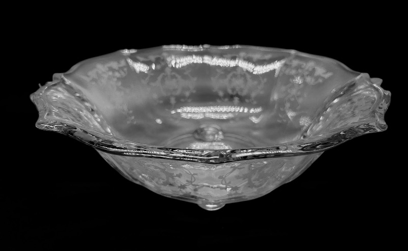 Photo 1 of 151685…12” vintage etched crystal bowl