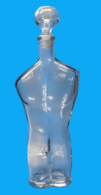 Photo 1 of 151689…12” glass body shaped decanter 