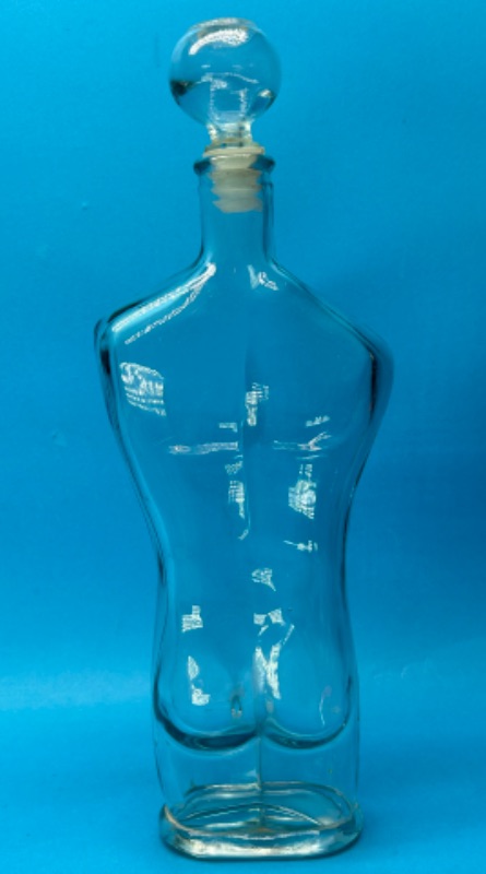 Photo 2 of 151689…12” glass body shaped decanter 