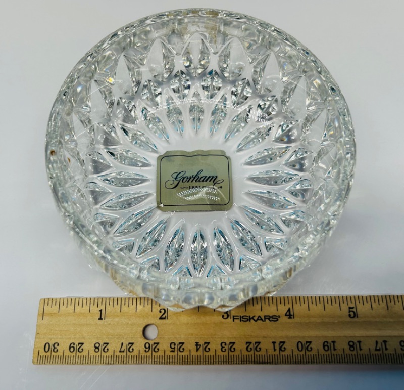 Photo 4 of 151691…4” vintage Gorham lead crystal candy dish made in Germany 