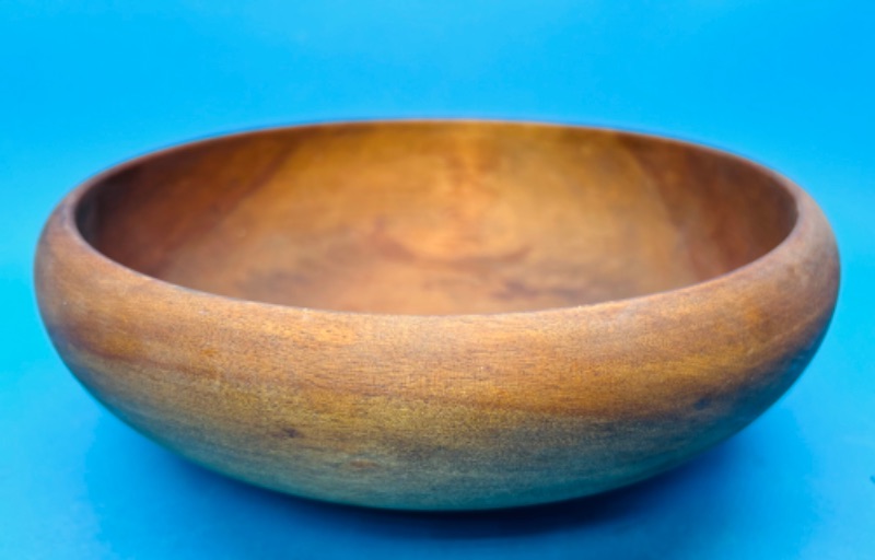 Photo 1 of 151695…10” wood carved bowl 