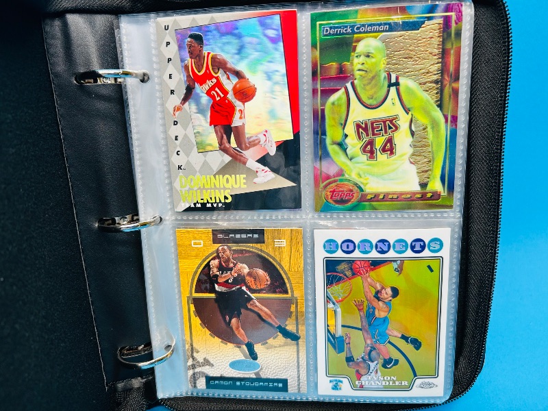 Photo 1 of 151724…final sale no returns/refunds -56 mixed basketball foil, refractor, chrome cards in binder