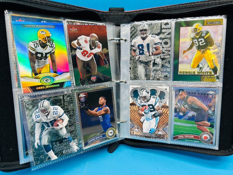 Photo 15 of 151743…final sale no returns/refunds-160 mixed football  foil, chrome, holo, and refractor cards in binder