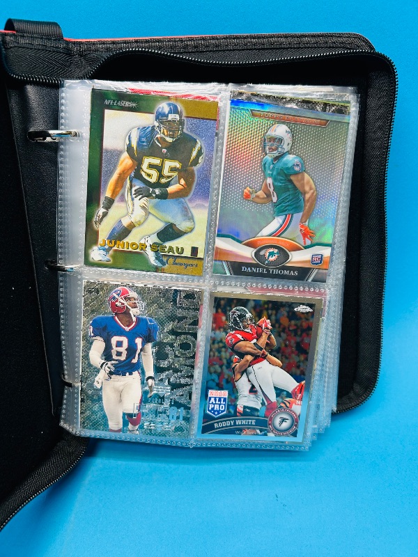 Photo 22 of 151743…final sale no returns/refunds-160 mixed football  foil, chrome, holo, and refractor cards in binder