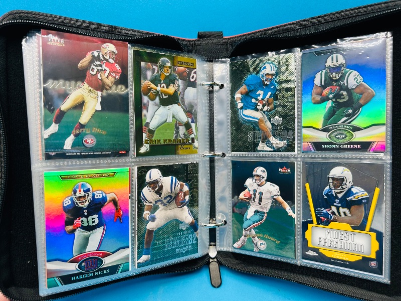 Photo 3 of 151743…final sale no returns/refunds-160 mixed football  foil, chrome, holo, and refractor cards in binder