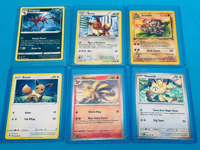 Photo 1 of 151747…6 Pokémon  cards in hard plastic sleeves 