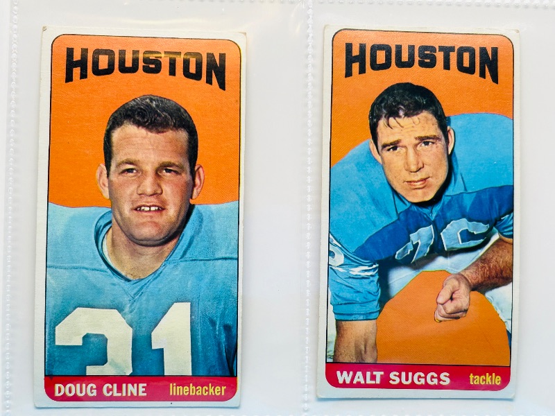 Photo 1 of 151783… vintage 1965 tallboy football cards in plastic sleeves 