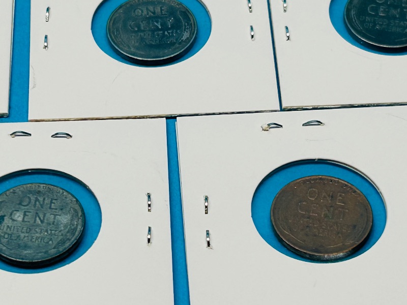 Photo 3 of 151792…circulated-4 vintage Indian Head pennies, 7 steel wheat and 3 wheat pennies -shows wear