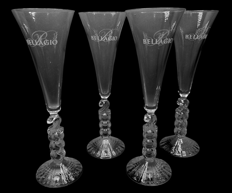 Photo 1 of 151794…4 tall Bellagio 2000 champagne glasses 