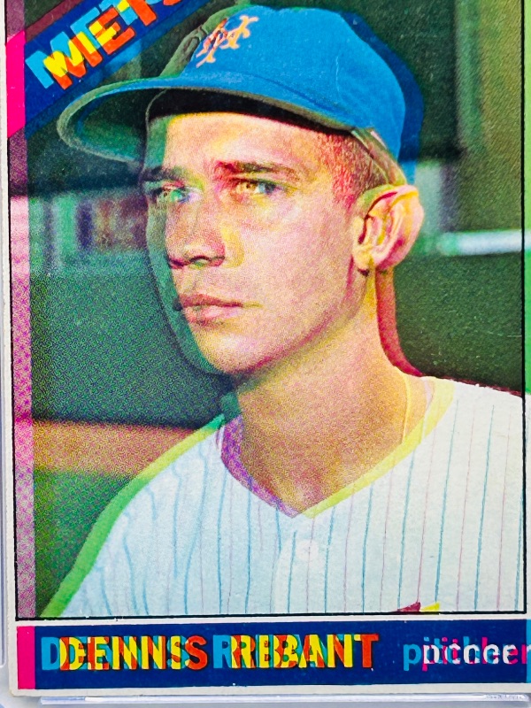 Photo 6 of 151804…ERROR PRINT- 1966 Dennis Ribant card 241 in hard plastic case 