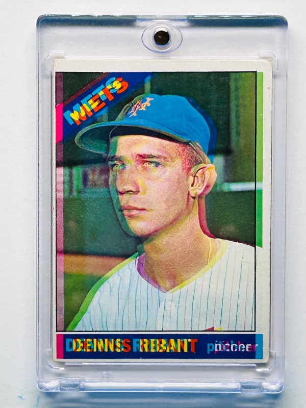 Photo 5 of 151804…ERROR PRINT- 1966 Dennis Ribant card 241 in hard plastic case 