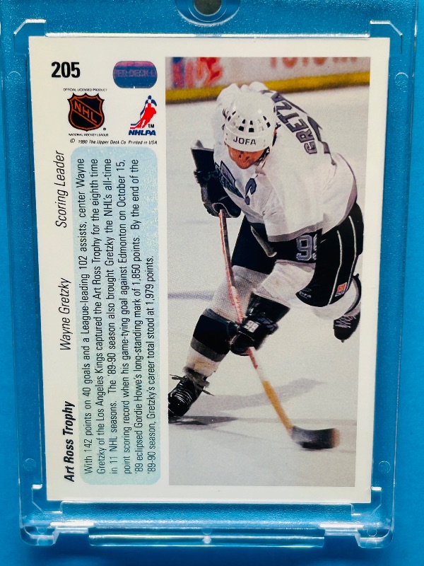 Photo 2 of 151829… Wayne Gretzky card 205  in hard plastic case