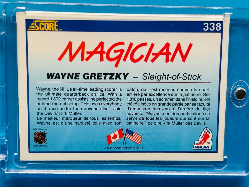 Photo 2 of 151830… Wayne Gretzky card 338  in hard plastic case