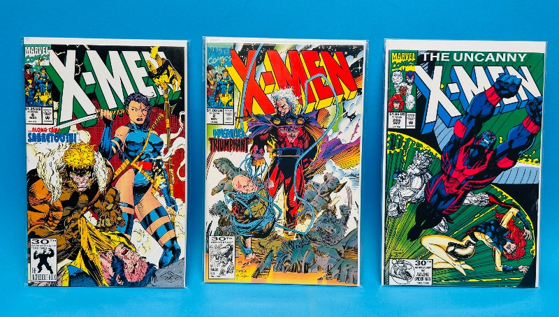 Photo 1 of 151840…3 X-men 30th anniversary  comics in plastic sleeves 