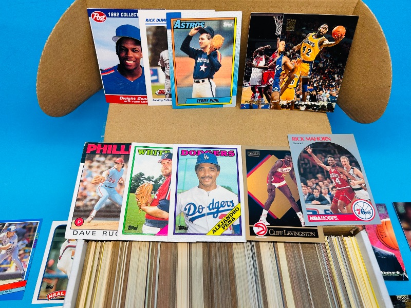 Photo 3 of 151865…final sale no returns/refunds-1000+ mixed basketball and baseball cards in box