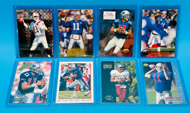 Photo 1 of 151899…8 Drew Bledsoe trading cards in hard plastic sleeves 