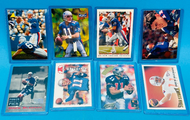 Photo 1 of 151900…8 Drew Bledsoe trading cards in hard plastic sleeves 