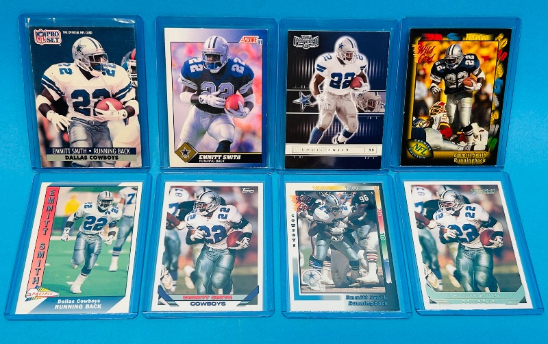 Photo 1 of 151903…8 Emmitt Smith trading cards in hard plastic sleeves 