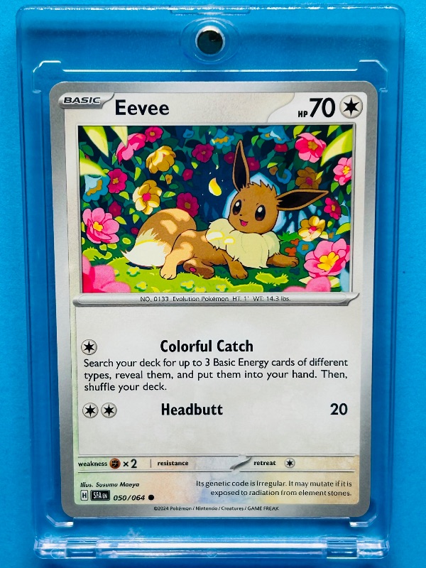 Photo 1 of 151934…Pokémon Eevee card 050/064  in hard plastic case