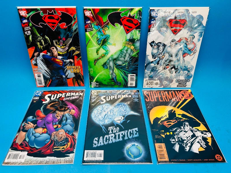 Photo 1 of 152054…6 Superman comics in plastic sleeves 