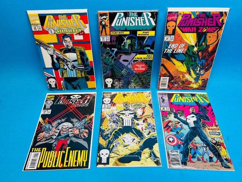 Photo 1 of 152056…6 punisher comics in plastic sleeves 