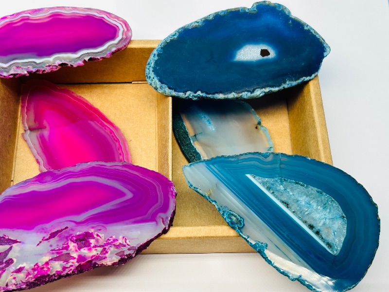 Photo 1 of 151120… 9 agate slices in gift box
