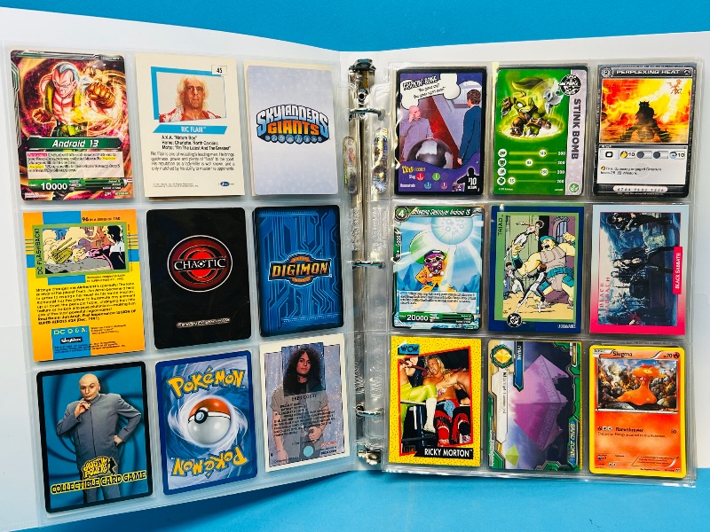 Photo 1 of 152132…final sale no returns/refunds-180 mixed character/game cards in binder