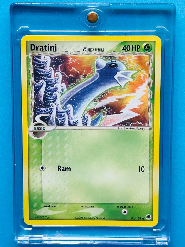 Photo 1 of 152142…Pokémon Dratini 46/101 in hard plastic case