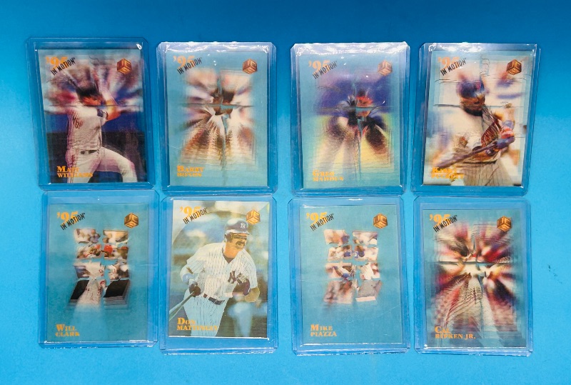 Photo 1 of 152165…8 In Motion baseball cards in hard plastic sleeves 