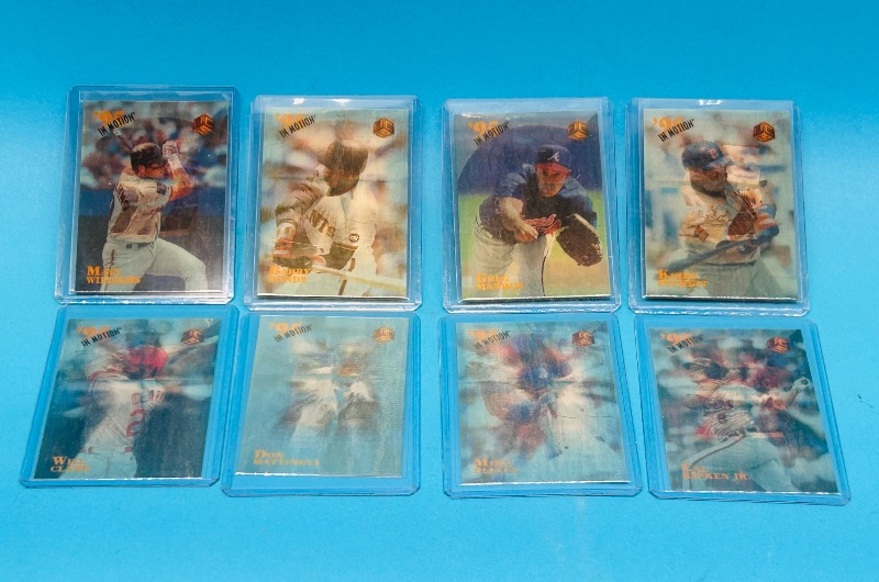 Photo 1 of 152165…8 In Motion baseball cards in hard plastic sleeves 
