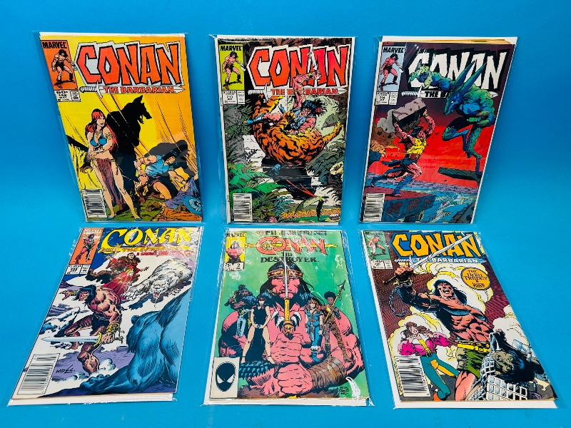 Photo 1 of 152178…6 vintage Conan the Barbarian comics in plastic sleeves 
